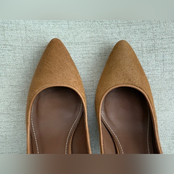 Donald J. Pliner BraveSP Tan Brown Calf Hair Heels Pumps Womens Size 6.5 - Picture 9 of 15